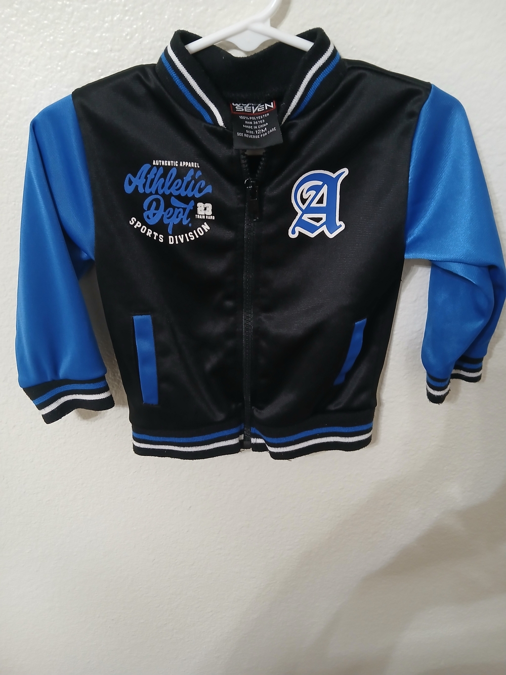 Kids Athletic-Style Black & Blue Jacket by Seven